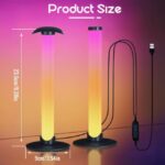 ⁦مصباح اضاءة LED RGB للجانبين مع ستاند للسماعة ، ضوء ألعاب سطح المكتب USB ، ضوء محيط متغير اللون متعدد الألوان مع حامل سماعات⁩ - الصورة ⁦3⁩