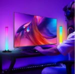 ⁦مصباح اضاءة LED RGB للجانبين مع ستاند للسماعة ، ضوء ألعاب سطح المكتب USB ، ضوء محيط متغير اللون متعدد الألوان مع حامل سماعات⁩ - الصورة ⁦8⁩