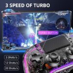 ⁦جهاز تحكم بلايستيشن4 احترافي مع ازرار خلف والتيربو مع بلوتوث للهواتف وحدة تحكم PS4 من Porodo Gaming Crystal Shell PS4، PS3، ا⁩ - الصورة ⁦4⁩