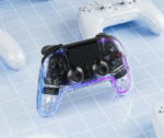⁦جهاز تحكم بلايستيشن4 احترافي مع ازرار خلف والتيربو مع بلوتوث للهواتف وحدة تحكم PS4 من Porodo Gaming Crystal Shell PS4، PS3، ا⁩ - الصورة ⁦8⁩