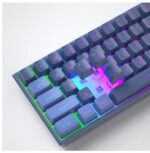 ⁦كيبورد جيمنج لوحة مفاتيح ميمبرين صغيرة محمولة بلون أزرق داكن ب- 61 مفتاحًا وإضاءة Rgb خلفية مناسبة لجهاز الكمبيوتر المكتبي في⁩ - الصورة ⁦5⁩