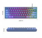 ⁦كيبورد جيمنج لوحة مفاتيح ميمبرين صغيرة محمولة بلون أزرق داكن ب- 61 مفتاحًا وإضاءة Rgb خلفية مناسبة لجهاز الكمبيوتر المكتبي في⁩ - الصورة ⁦6⁩