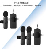 ⁦مايك لاسلكي مناسب لجميع انواع الهواتف *PAWA* ميكروفون لاسلكي مزدوج MIKE M2.⁩ - الصورة ⁦3⁩