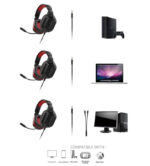 ⁦سماعة جيمنج سماعات رأس سلكية للألعاب ذات قيمة عالية GX10 تناسب سطح المكتب والكمبيوتر المحمول والوحدة الطرفية للألعاب, الأكثر⁩ - الصورة ⁦10⁩