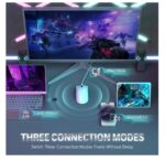 ⁦ماوس جيمنج FREEWOLF فأرة ألعاب لاسلكية FREEWOLF Attack Shark X11 خفيفة جدًا بوزن 59 جرام، بقاعدة شحن مغناطيسية مع إضاءة RGB،⁩ - الصورة ⁦7⁩