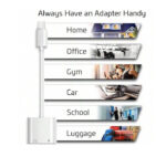 ⁦وصلة ايفون محول جاك لرأس سماعات الصوت من Lightning إلى 3.5 ملم متوافق مع iPhone، ومحول شاحن 2 في 1 ومحول تقسيم الصوت AUX وافق⁩ - الصورة ⁦4⁩