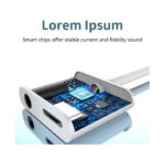 ⁦وصلة محول من USB-C إلى 3.5ملم سماعة الرأس سلك الصوت، كابل شحن سريع متوافق مع سامسونج جالاكسي، متوافق مع آيفون 15 برو ماكس بلس⁩ - الصورة ⁦3⁩