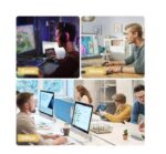 ⁦ماوس باد جيمننج  قياس 30*90 سم وسادة فئران بتصميم فني سائل مجرد أبيض وأسود رمادي كبيرة لألعاب وسادة مكتب للفأرة متعددة الأحجا⁩ - الصورة ⁦3⁩