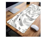 ⁦ماوس باد جيمننج  قياس 30*90 سم وسادة فئران بتصميم فني سائل مجرد أبيض وأسود رمادي كبيرة لألعاب وسادة مكتب للفأرة متعددة الأحجا⁩ - الصورة ⁦4⁩
