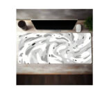 ⁦ماوس باد جيمننج  قياس 30*90 سم وسادة فئران بتصميم فني سائل مجرد أبيض وأسود رمادي كبيرة لألعاب وسادة مكتب للفأرة متعددة الأحجا⁩ - الصورة ⁦5⁩