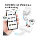 ⁦وصلة هاتف محول USB OTG متعدد الاستخدامات 5 في 1 بمنفذ للشحن ، مناسب للهواتف/الأجهزة اللوحية لقارئ بطاقة SD/TF ، متوافق مع iPh⁩ - الصورة ⁦2⁩