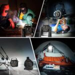 ⁦مصباح للرحلات MIXEN و100واط قابل لإعادة الشحن او بالطاقة الشمسية LED لاسلكية 10000 لومن، مصباح كشاف محمول مقاوم للماء مع حامل⁩ - الصورة ⁦2⁩