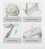 ⁦مصباح للرحلات MIXEN و100واط قابل لإعادة الشحن او بالطاقة الشمسية LED لاسلكية 10000 لومن، مصباح كشاف محمول مقاوم للماء مع حامل⁩ - الصورة ⁦9⁩