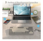 ⁦كيبورد جيمنج لاسلكي احساس ميكانيكي لوحة مفاتيح لألعاب بوضعين بلوتوث 5.0/2.4جيجا هرتز ، قابلة لإعادة الشحن مضادة للأشباح بي بي⁩ - الصورة ⁦2⁩