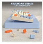 ⁦كيبورد جيمنج لاسلكي احساس ميكانيكي لوحة مفاتيح لألعاب بوضعين بلوتوث 5.0/2.4جيجا هرتز قابلة لإعادة الشحن مضادة للأشباح بي بي ت⁩ - الصورة ⁦3⁩