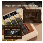 ⁦كيبورد جيمنج لاسلكي احساس ميكانيكي FREEWOLF مع شاشة عرض لوحة مفاتيح بمفاتيح متعددة الوسائط، بلوتوث 5.0⁩ - الصورة ⁦7⁩