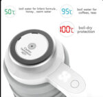 ⁦غلاية محمولة للسفر للسيارة تعمل بولاعة السيارة غلاية كهربائية قابلة للطي للسيارة من جرين ليون - أبيض⁩ - الصورة ⁦8⁩