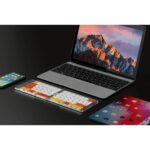 ⁦كيبورد لاسلكي محمول قابل للطي بورودو كريستال شيل، شفاف، اتصال بلوتوث، قابل للطي، 65 مفتاحًا + تخطيط عربي، بطارية ليثيوم 80 مل⁩ - الصورة ⁦5⁩