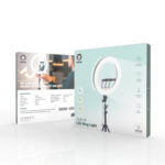 ⁦رنج لايت حلقة إضاءة LED GLR-14 من Green Lion مع حامل ثلاثي القوائم قابل للتعديل، استهلاك طاقة 15 وات، إضاءة بيضاء ومحايدة ودا⁩ - الصورة ⁦5⁩