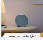 ⁦اليكسا جهاز تحكم ذكي من امزون إيكو بوب (أحدث طراز)، أصغر مكبر صوت أليكسا لدينا، الاصدار الجديد⁩ - الصورة ⁦2⁩