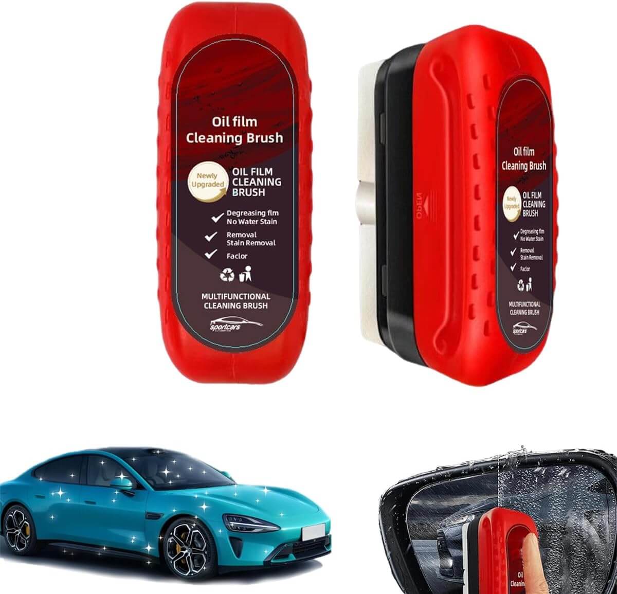 10968-products-68047e94bfec2.jpg فرشاة تنظيف الزجاج للسيارات – لإزالة طبقة الزيت والأوساخ | متعددة الوظائف وفعالة لتنظيف الزجاج بعمق - الصورة 1