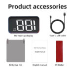 ⁦عداد سرعة بروجكتر شاشة ذكية تعرض كل تفاصيل قيادتك بدقة عالية – السرعة، الموقع العالمي، وإنذارات أمان لحماية مثالية⁩ - الصورة ⁦4⁩