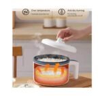 ⁦طباخة كهربائية طنجرة كهربائية ذكية متعددة الاستخدامات 🔥 – طبخ سريع لـ 3 أشخاص بسطح غير لاصق وحماية من الالتصاق وضد الحرارة⁩ - الصورة ⁦3⁩