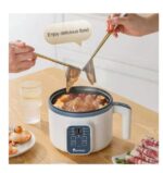 ⁦طباخة كهربائية طنجرة كهربائية ذكية متعددة الاستخدامات 🔥 – طبخ سريع لـ 3 أشخاص بسطح غير لاصق وحماية من الالتصاق وضد الحرارة⁩ - الصورة ⁦7⁩