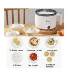 ⁦طباخة كهربائية طنجرة كهربائية ذكية متعددة الاستخدامات 🔥 – طبخ سريع لـ 3 أشخاص بسطح غير لاصق وحماية من الالتصاق وضد الحرارة⁩ - الصورة ⁦8⁩