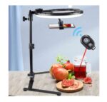 رنج لايت حلقة إضاءة LED 26 سم مع حامل ثلاثي القوائم 💡 – إضاءة احترافية لتصوير الفيديو، السيلفي، والبث المباشر!