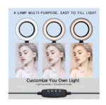 ⁦رنج لايت حلقة إضاءة LED 26 سم مع حامل ثلاثي القوائم 💡 – إضاءة احترافية لتصوير الفيديو، السيلفي، والبث المباشر!⁩ - الصورة ⁦6⁩