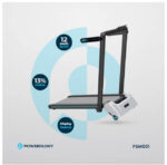 ⁦جهاز المشي القابل للطي باورولوجي إنكلاين مع وضعي المشي والجري، سعة تحميل تصل إلى 120 كجم، قابس بريطاني ثلاثي الأطراف، 5 مستوي⁩ - الصورة ⁦5⁩