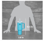 ⁦كوب الترند ستانلي كوينشر H2.0 فلو ستيت المصنوع من الفولاذ المقاوم للصدأ حافظ للحرارة بحكم 40OZ⁩ - الصورة ⁦4⁩