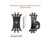 حامل هاتف للدراجات ستاند هاتف رياضي متعدد الوظائف مع قبضة سيليكون 360 درجة - مثبت مقاوم للاهتزاز والانزلاق لجميع الهواتف