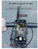 ⁦حامل هاتف للدراجات ستاند هاتف رياضي متعدد الوظائف مع قبضة سيليكون 360 درجة - مثبت مقاوم للاهتزاز والانزلاق لجميع الهواتف⁩ - الصورة ⁦2⁩