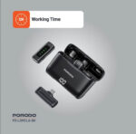 ⁦ميكروفون لافاليير ميكروفون بورودو المزدوج مع علبة شحن ذكية ⚡ 4 ساعات عمل وساعة شحن فائقة السرعة⁩ - الصورة ⁦6⁩