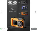 ⁦كاميرا Porodo الرقمية المقاومة للماء – بدقة Full HD، شاشة LCD، مثالية للسفر والتصوير تحت الماء⁩ - الصورة ⁦11⁩