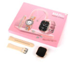 ⁦طقم هدية نسائية ساعة ذكية جديدة A58 plus 8 في 1، قلادة، أقراط، سوار، خاتم، ساعة، مجوهرات ذكية، ساعة ذكية فاخرة PK A59 Plus⁩ - الصورة ⁦3⁩