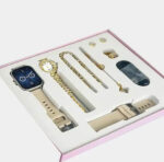 ⁦طقم هدية نسائية ساعة ذكية جديدة A58 plus 8 في 1، قلادة، أقراط، سوار، خاتم، ساعة، مجوهرات ذكية، ساعة ذكية فاخرة PK A59 Plus⁩ - الصورة ⁦6⁩