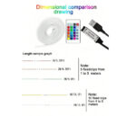 ⁦شريط اضاءة نيون بطول 5 متر برموت يتفاعل مع الاصوات ويحتوي على مودات  44 LED، سهل الاستخدام، مناسب للغرف⁩ - الصورة ⁦7⁩