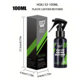 ⁦منظف وتجديد البلاستيك والجلد HGKJ S3 – يعيد اللمعان الأسود ويجدد ديكور السيارة الداخلي باحترافية⁩ - الصورة ⁦2⁩