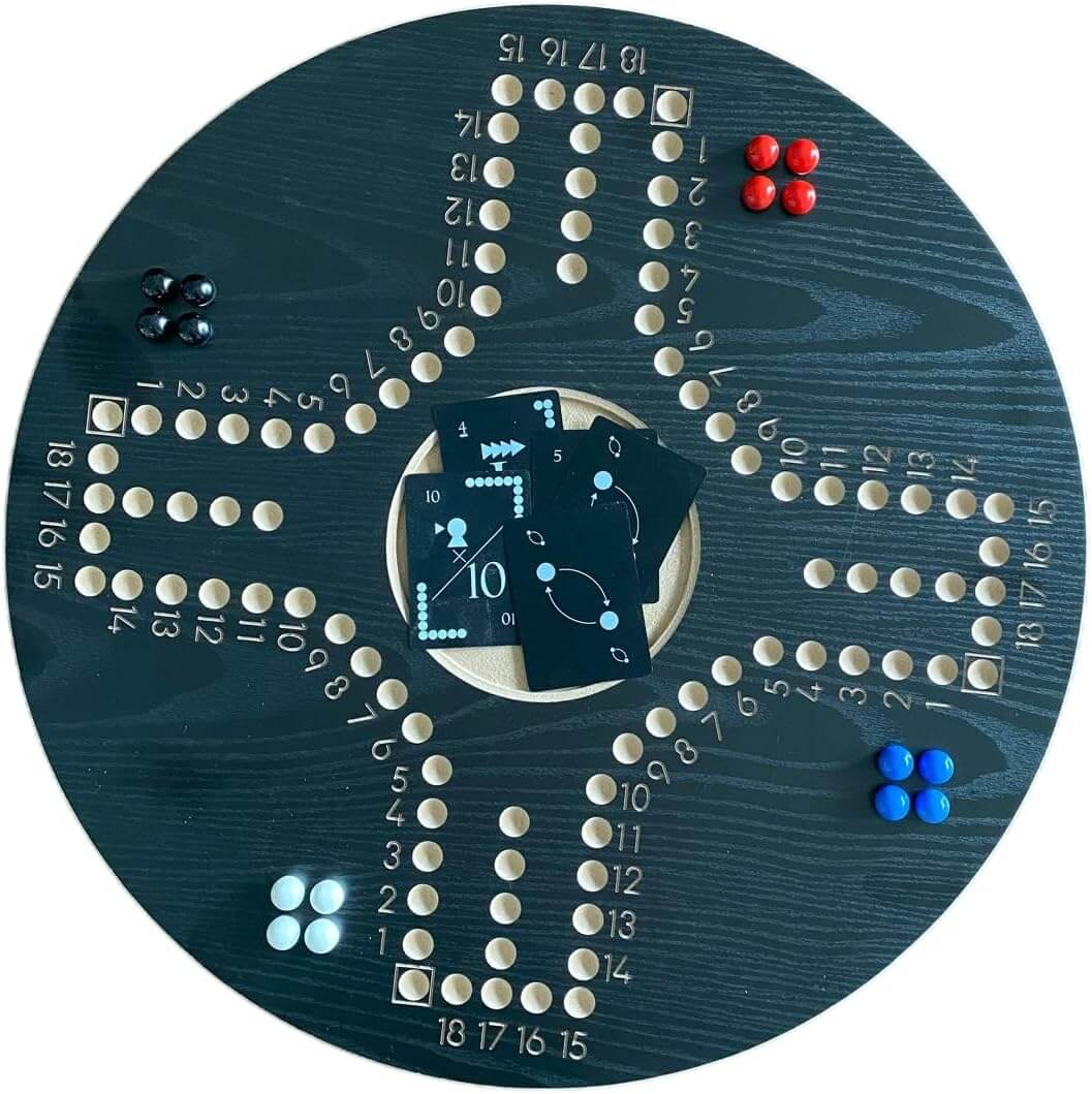 11038-products-6849158b8d90b.jpg لعبة جاكارو خشبية لوح لعبة جاكارو - جكارو لاربع أشخاص - اسود - بقياس 30 سم - الصورة 1