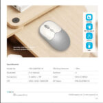 ⁦ماوس لاسلكي وبلوتوث صغير للمكاتب واللابتوب والهواتف محمول ماوس لاسلكي ثنائي الوضع بدقة 1600 نقطة في البوصة⁩ - الصورة ⁦5⁩