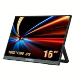 شاشة محمولة بقياس 16 بوصة من أتوتش 1200P HDR 16:10 ضوء أزرق منخفض لجهاز Xbox/ PS5/ 5/ Switch/ الهاتف والبيسي