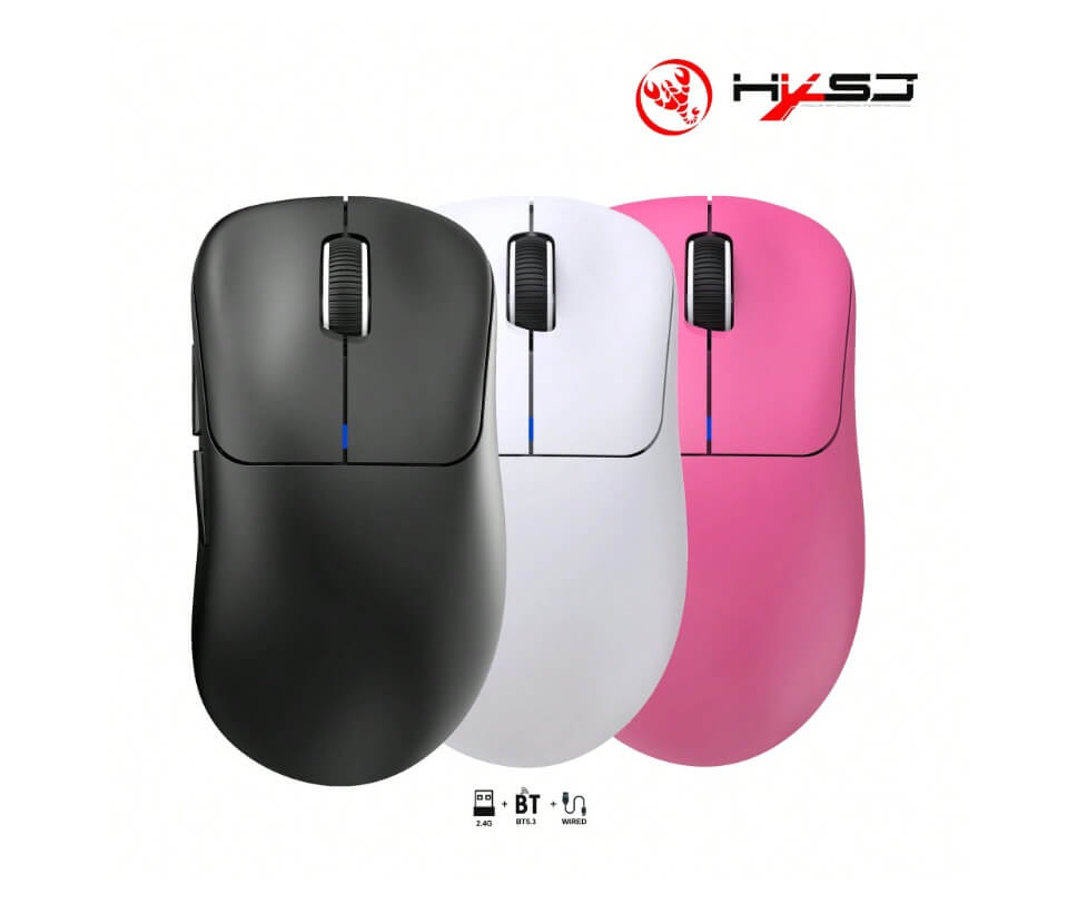 11060-products-685f68d32beb9.jpeg ماوس جيمنج لاسلي فأرة لاسلكية قابلة لإعادة الشحن ثلاثية الوضع، فأرة ألعاب خفيفة الوزن أنيقة للكمبيوتر الشخصي والكمبيوتر المحم - الصورة 1