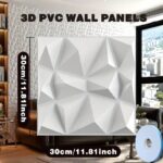 ⁦الواح الديكور بلاستيكسة 10 قطع من بلاط الجدران قياس30*30 سم، ألواح جدارية ثلاثية الأبعاد، مقاومة للماء والرطوبة من PVC، سهلة⁩ - الصورة ⁦5⁩