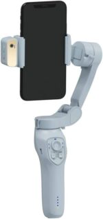 ⁦ستبلايزر ستاند ضد الاهتزاز بورودو AI Tracker Gimbal P7C Pro Plus، تصميم قابل للطي، تتبع الوجه، وضع FPV، تأثير فيديو، إضاءة مد⁩ - الصورة ⁦5⁩