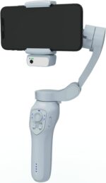 ⁦ستبلايزر ستاند ضد الاهتزاز بورودو AI Tracker Gimbal P7C Pro Plus، تصميم قابل للطي، تتبع الوجه، وضع FPV، تأثير فيديو، إضاءة مد⁩ - الصورة ⁦7⁩