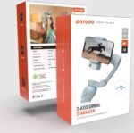 ⁦ستبلايزر ستاند ضد الاهتزاز بورودو AI Tracker Gimbal P7C Pro Plus، تصميم قابل للطي، تتبع الوجه، وضع FPV، تأثير فيديو، إضاءة مد⁩ - الصورة ⁦8⁩