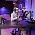 ⁦ستبلايزر ستاند ضد الاهتزاز حامل جوال للتصوير مانع للاهتزاز بطول قابل للتعديل بورودو Porodo Anti-Shake Gimbal With Rotatable C⁩ - الصورة ⁦5⁩